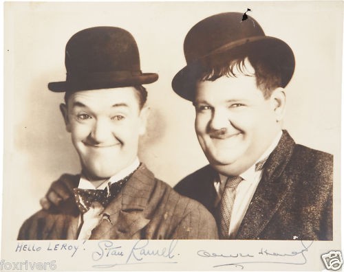 Laurel hardy signed - laurel, &