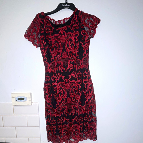 Phase eight black red lace - black/red,