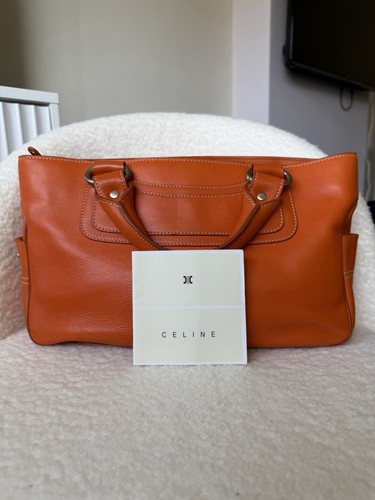 Celine orange leather boogie - celine,