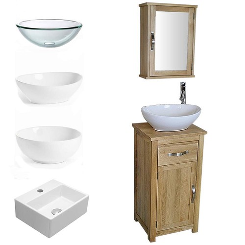 Solid oak bathroom cabinet - bathroom, |