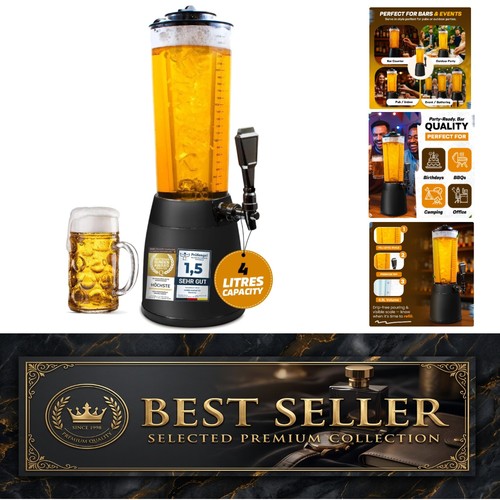 Beer tower dispenser with - beer, 4