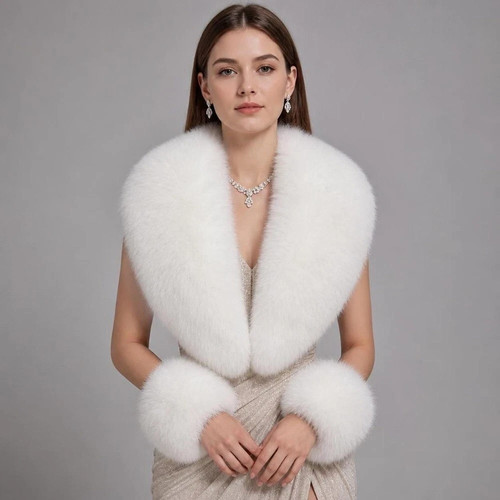 3pcs set faux - fur, collar