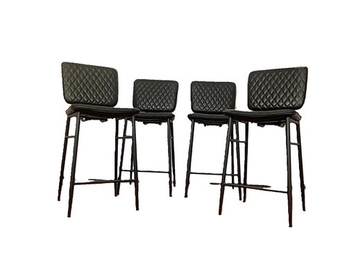 Black faux leather - x,