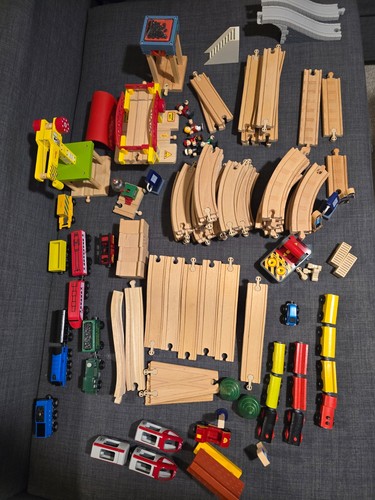 Huge wooden train set - huge, bundle