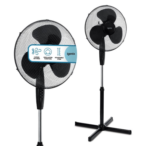 Oscillating pedestal fan - 16",