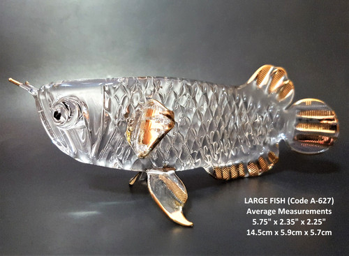 Large glass fish decorative - large,