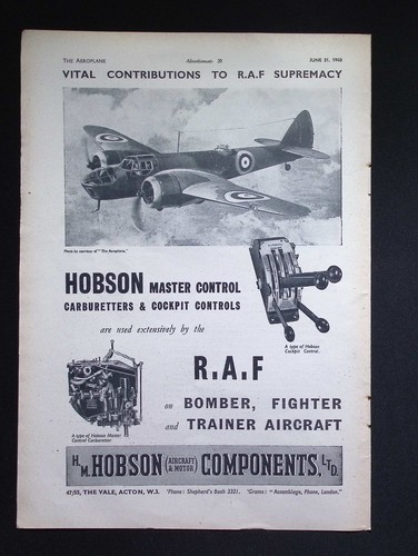 Original 1940 advert h m - original, –