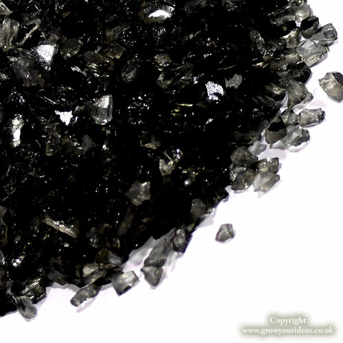 Black mirrored crushed glass - mirrored,