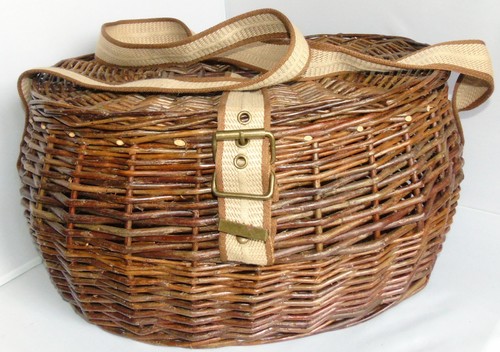 Vintage basket wicker weave - basket,