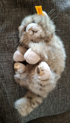 Steiff minka grey tabby kitten - minka,