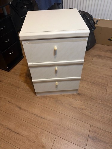 Vintage off white nightstand - vintage,