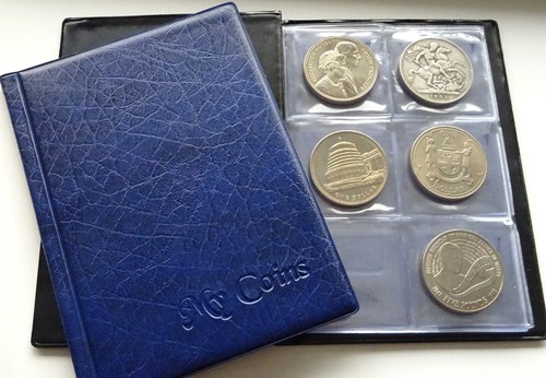 Blue coin album for coins - album,