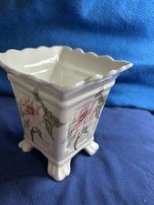 Floral Square Vase on Feet