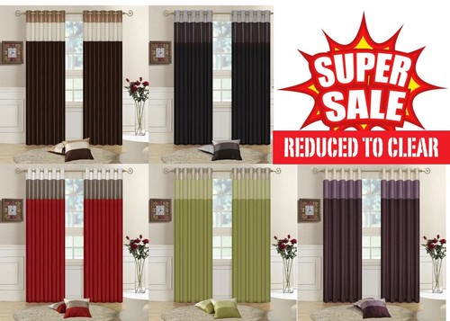 New faux silk - lined, curtains