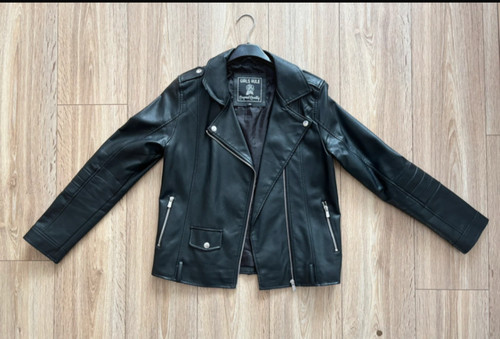 Girls black faux - girls,