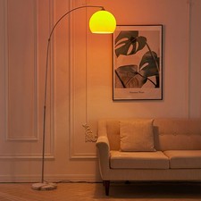 Modern Arc Floor Lamp Height Adjustable Floor Light Marble Base 60W MAX E27 LED