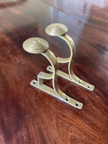 Pair large antique brass - large,