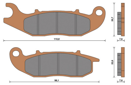 Front brake pads synt - front,