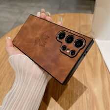 Leather For Samsung Galaxy S25 S24 Ultra S23 S22 S21 FE Case Shockproof Cover