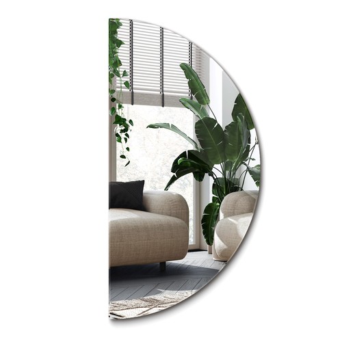Half moon semicircular mirror - half,