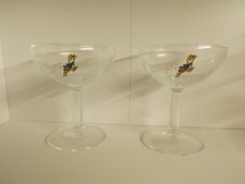Pair of Babycham stemmed