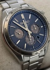 Seiko SBPY163 Dark Teal Panda Dial Mens Solar Chronograph