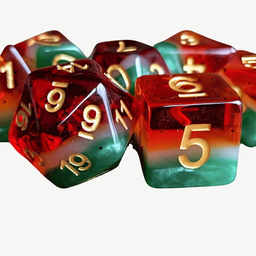 Dnd dice set watermelon - set,