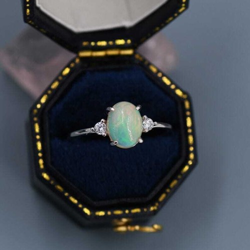 Ethiopian opal ring - opal,