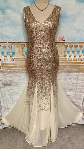 Maxi sequin evening dress - sequin,