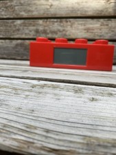 LEGO Red Brick Alarm Clock Light Up 24hr Digital Display Battery Operated VGC 