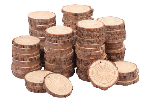 Wood slices with - 60, hole