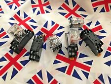 ⭐⭐ 240v AC Coil General purpose Relays 8 Pin with DIN Sockets DPDT 5A MY2NJ ⭐⭐