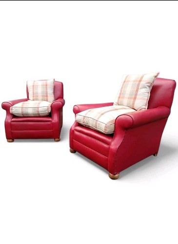 Beautuful red leather club - red,