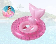 Pink Mermaid Inflatable Swimming Ring, Holiday Swimming Pool, Pool Seat, Baby B