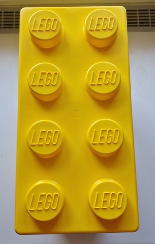 Yellow lego stackable storage - yellow,