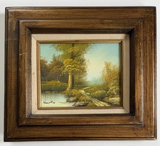 Vtg Mid Century Signed Oil