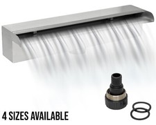 Woodside Stainless Steel Waterfall Fountain, Pond/Pool Cascade Water Feature