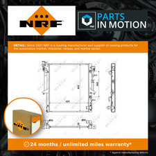 Radiator fits MITSUBISHI PAJERO Mk2 2.5D 2008 on 4D56-HP NRF 1350A183 1350A183K