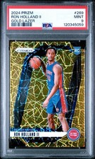 2024 Prizm GOLD Lazer Ron Holland /10 PSA 9 MINT Rookie RC #269 Pistons