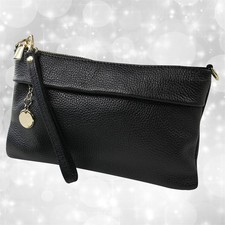 Toscanto Leather Bag Clutch Black OTT838CS1