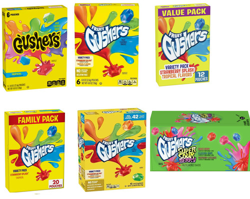 Fruit gushers various - gushers,