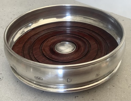 Sterling silver coaster - silver,