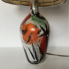 Vintage Table Lamp Studio Pottery Ceramic Gehel Mid Century MCM Retro 60s German