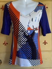 Aventures Des Toiles Top Chest 35” Black Blue Red White Stretchy Isabelle Merlet