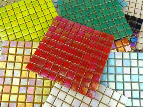 Tile sheets 10mm iridescent - sheets,