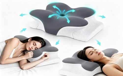 Ergonomic memory foam pillow - memory,