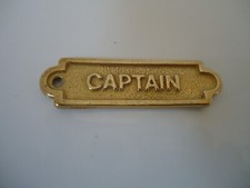 Captain Brass Sign - Nautical Sea /Dolls House / Ships & Boats Royal Navy Gift Z