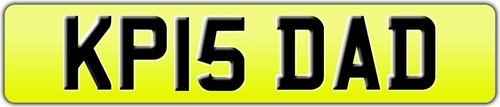 Initials dad number plate - dad,