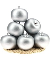 6 PCS Artificial Silver Apple