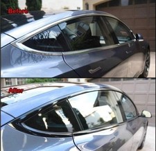 Car Chrome Delete Rap Conversion Gloss Black Trim Sticky Vinyl Tape Strip 20mm